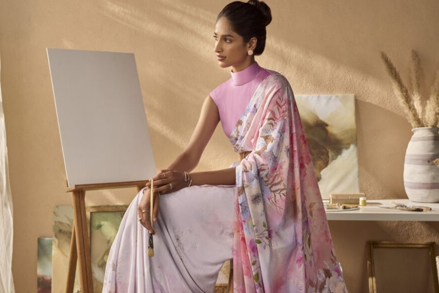 floral sarees for women