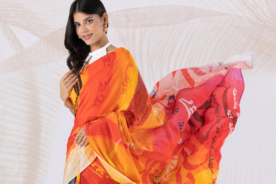 printed saree for women